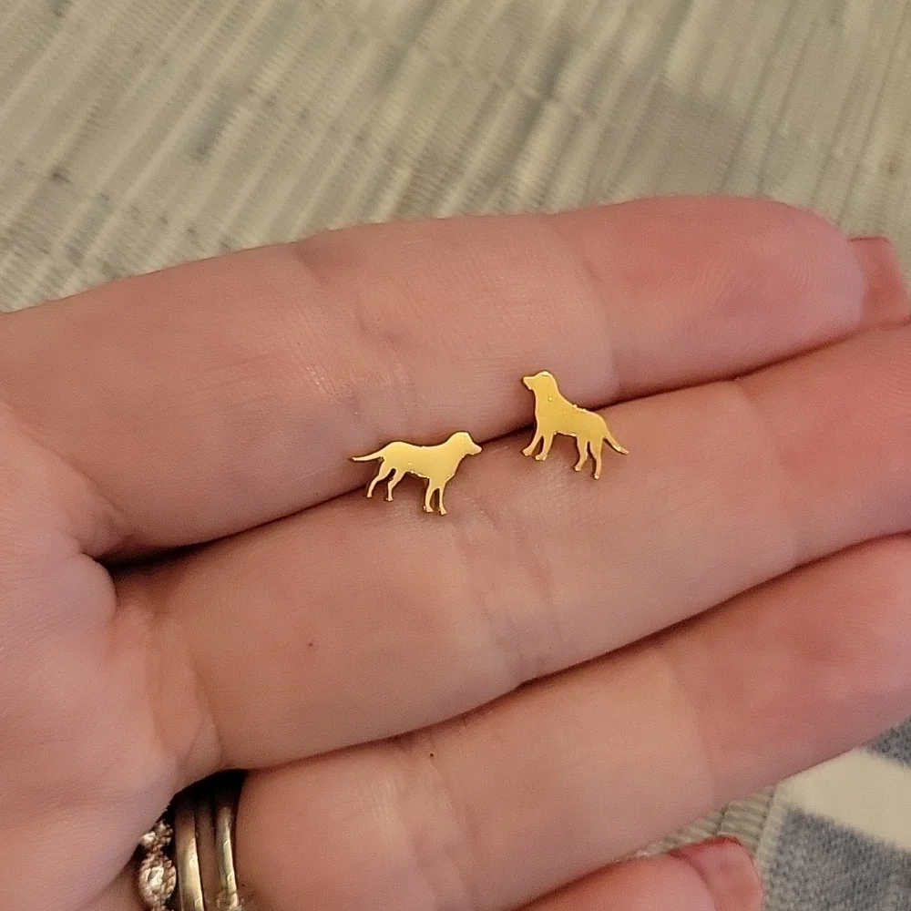 Retriever Stud Earrings, choice of color